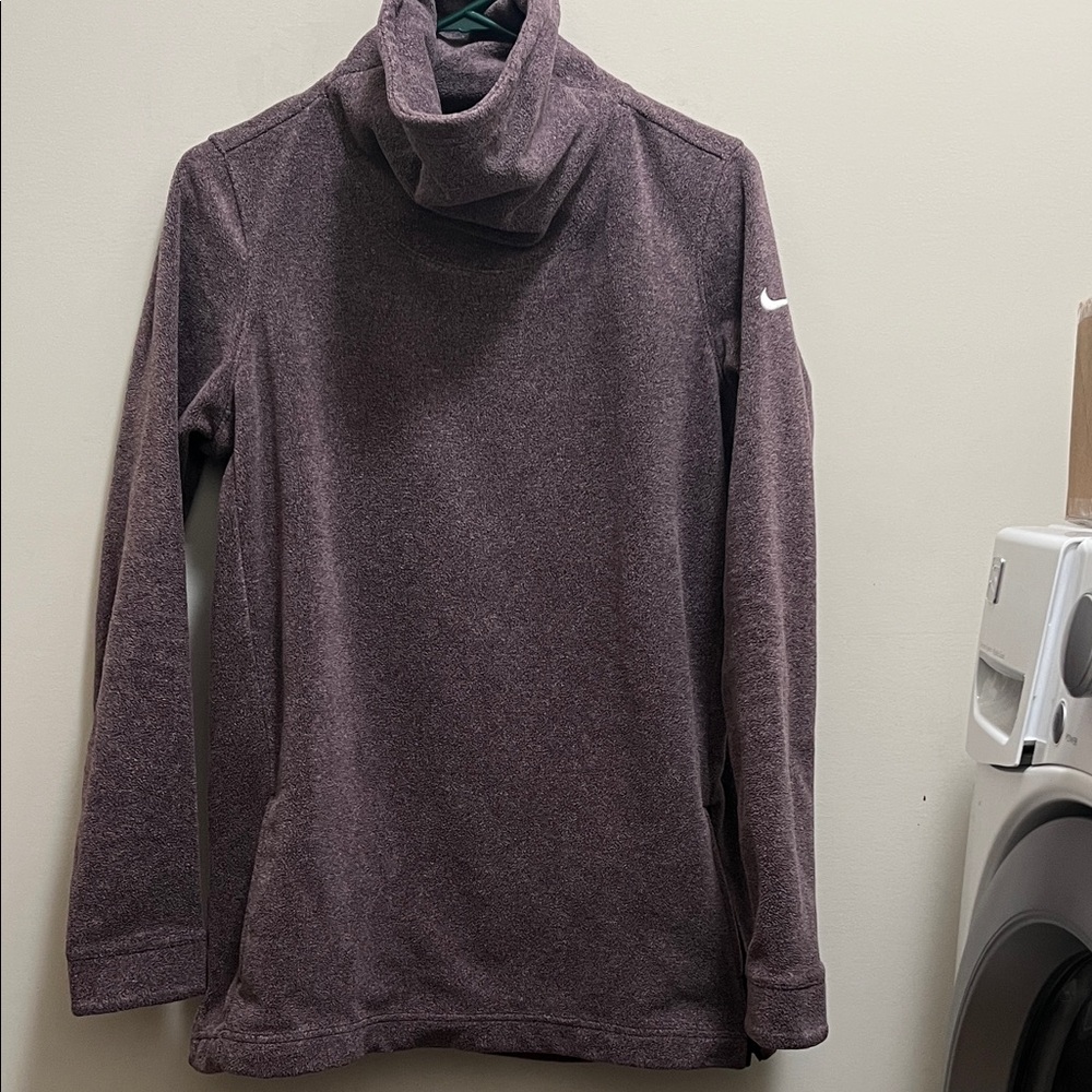 Nike Heathered Purple Cowl Neck Top